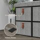 image 5 of HOMCOM Shoe Bench with Cushioned Seat, 6 Fabric Drawers for Entryway Hallway | Multi | Brown (Handles)