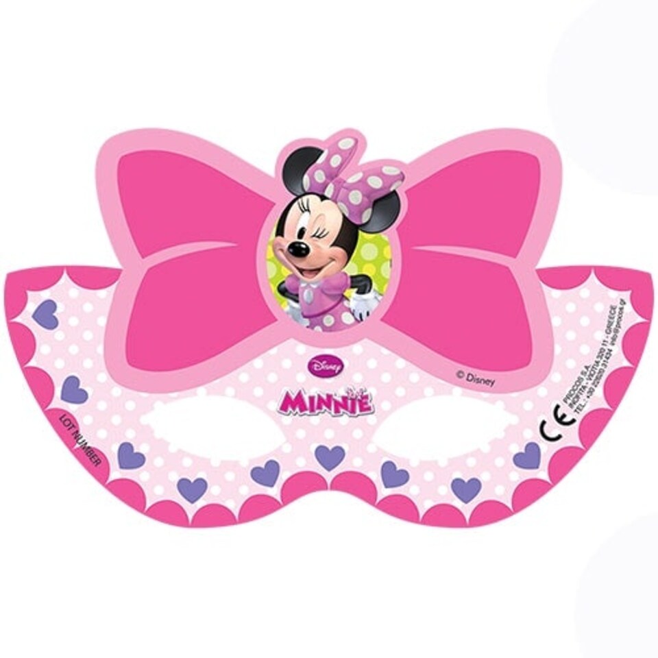 Disney Minnie Mouse Party Face Masks - Pack of 6