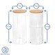 image 3 of Harbour Housewares 2pc Reusable Plastic Bathroom Canister Set with Bamboo Lid