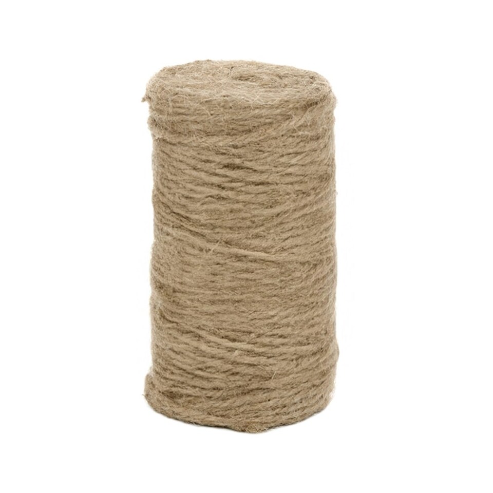Mill Farm 3ply Natural Jute Twine Spool Small 125g/ 90m - One Colour - One Size