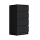 image 4 of FWStyle Stora 4 Drawer Chest of Drawers - Matt Black