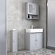 image 3 of Under Sink Full Pedestal Basin Cabinet Cupboard Bathroom Storage Unit | Grey | 1