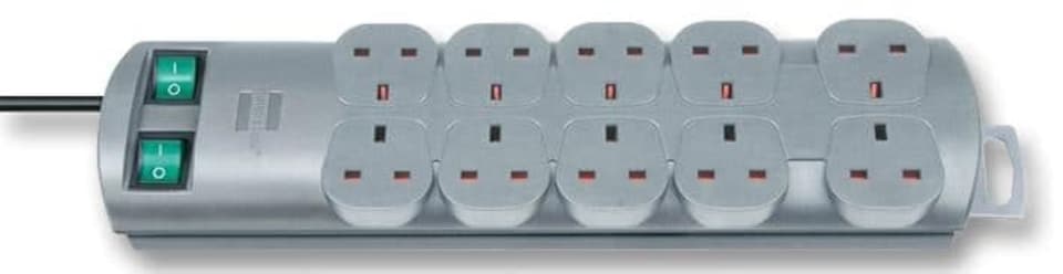 BRENNENSTUHL - Primera Line 10 Way Switched Extension Lead, 2m Grey