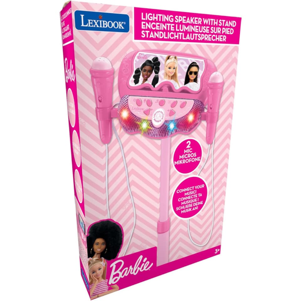 image 1 of Lexibook S160BB Barbie Stand with Voice Affect Mics, Lights & Bluetooth Speaker