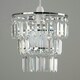 image 1 of ValueLights Kelsks 3 Tier Ceiling Light Shade Acrylic Droplet Chrome