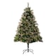 image 1 of HOMCOM 6FT Pre-Lit Christmas Tree Artificial Spruce Tree Holiday Décor Stand