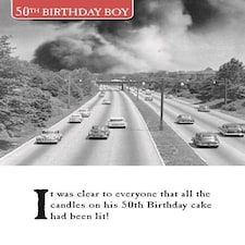 On the Ceiling, 50th Birthday Card for Him, Age 50 Birthday Card, Funny 50th Birthday Card for a Man