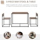 image 4 of HOMCOM 3 Piece Dining Table Set with Metal Frame Natural