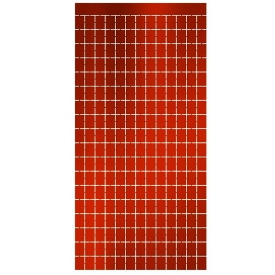 Red Foil Sequin Curtain Backdrop