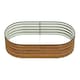 image 1 of Living and Home 1.6m Gardens Bed Oval-Shaped Galvanized Steel Garden Planter, Brown | Brown | 160cm W x 80cm D x 42cm H