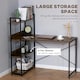image 5 of HOMCOM Industrial Computer Desk with Storage Shelf Metal Frame