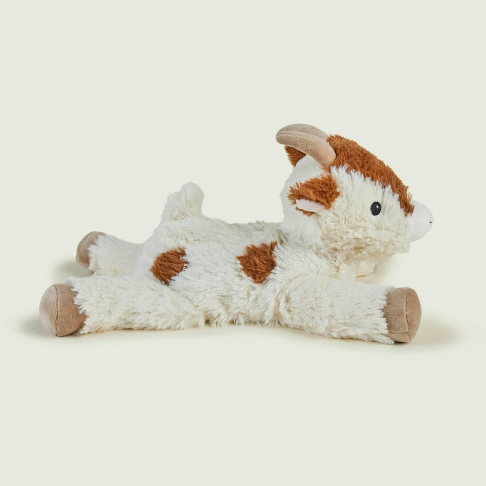 image 1 of Warmies Plush Laying Goat Microwavable Weighted Teddy