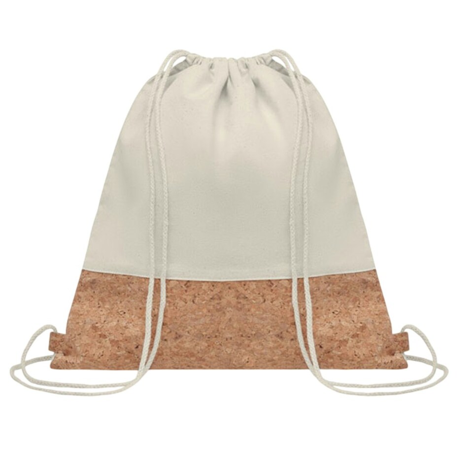 image 1 of MidOcean Illa Cotton Drawstring Bag - Beige - One Size Brown