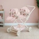 image 3 of Teamson Kids Twin Doll Pram/Stroller, Convertible Bassinet Seats