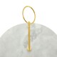 image 3 of Salerno Grey Marble Cake Stand With Gold Handle Grey