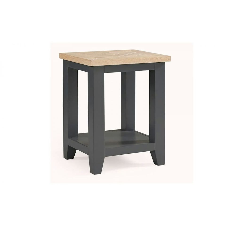 image 1 of Classic Rustic Dark Grey Lamp Table | Grey | Grey
