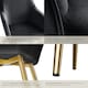 image 5 of Chair Marilyn with Velvet Cover, Gold Steel Legs and Plush Padding | Black | black/gold | 2