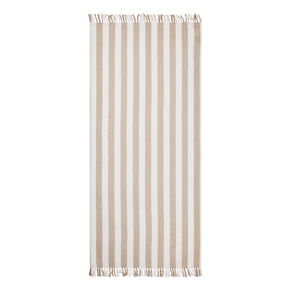 image 1 of Vinga Ornos Hammam Cotton Towel | White | Beige/White | One size | 1