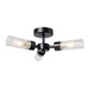image 1 of BHS Kier Semi Flush Bathroom Ceiling Light | Black | Black