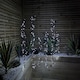 image 5 of Set of 6 Drop Tree Multi-Action Christmas ClusterBrights with 384 White LEDs
