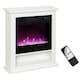 image 9 of HOMCOM 1800W White Electric Fire with Remote & Timer for Living Room