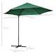 image 5 of Outsunny 2.5M Garden Cantilever Parasol, Offset Roma Patio Umbrella Hanging Sun Shade Canopy Shelter with 360 Rotation and Cross Base, Green