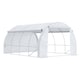 image 1 of Outsunny 4 x 3 x 2 m Polytunnel Greenhouse Pollytunnel Tent w/ Steel Frame White