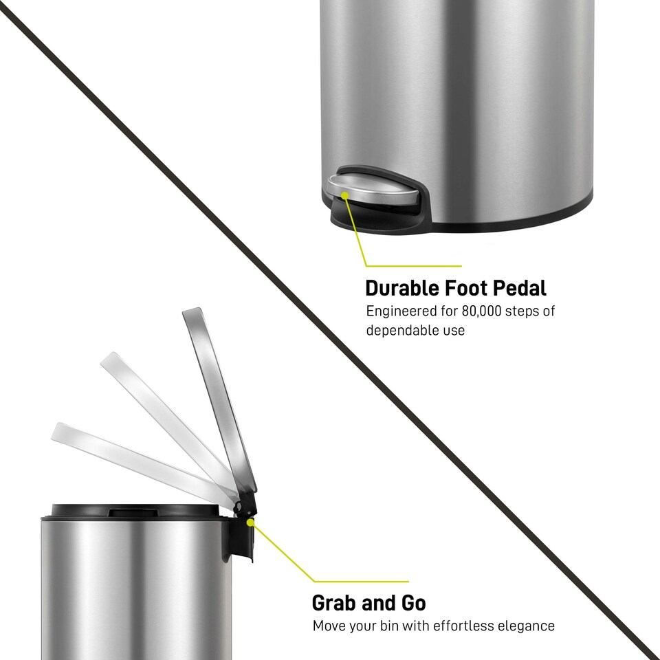 image 1 of Eva Pedal Bin 30L Chrome