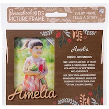 History & Heraldry Pre-Personalised Kids Wooden Picture Frame - Amelia