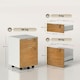 image 7 of HOMCOM 2 Drawer Filing Cabinet with Adjustable Hanging Bars for A4 and Letter
