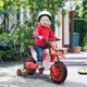 image 2 of HOMCOM Kids Electric Motorbike, 12V Battery Powered Kids Motorbike for Boys and Girls with Training Wheels, Start-up Button, Pedal, for Ages 3-5 Years - Red