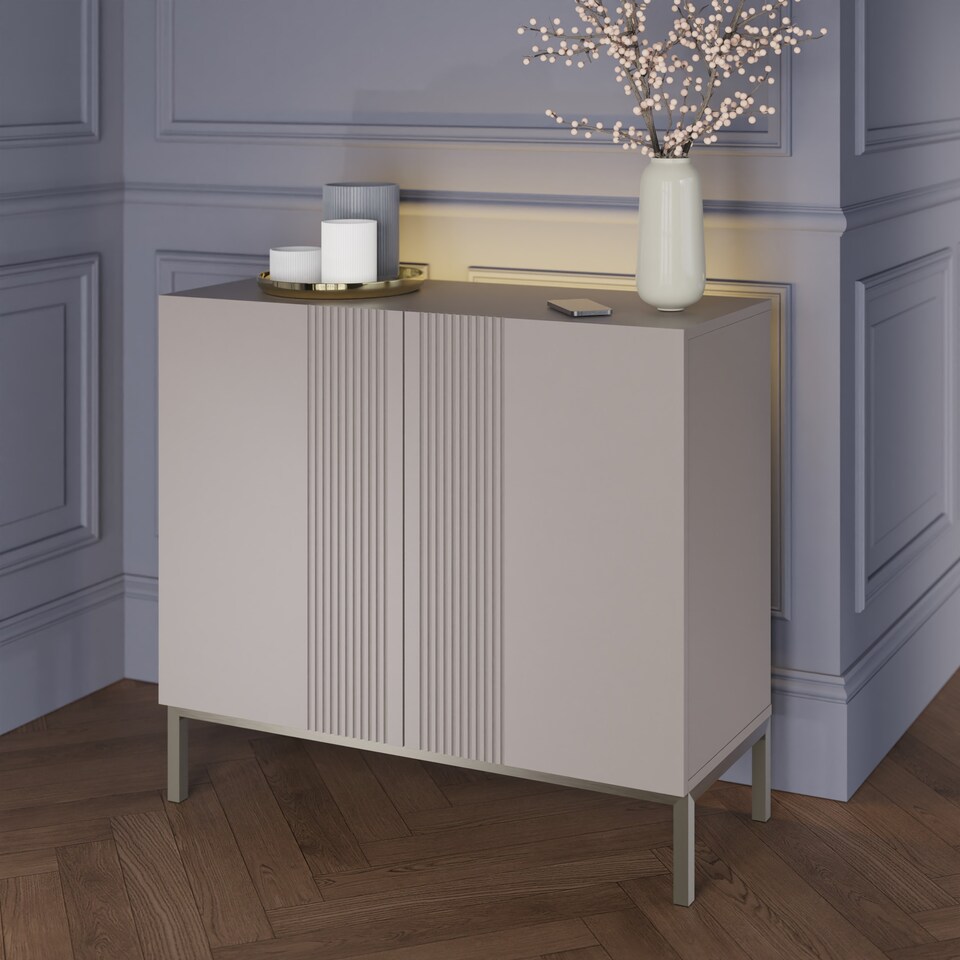image 1 of Frank Olsen Furniture Iona Tall Sideboard in Grey | Grey | Grey | 1