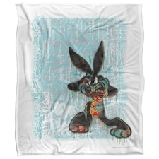 Looney Tunes Graffiti Bugs Bunny Blanket - Multicoloured - One Size