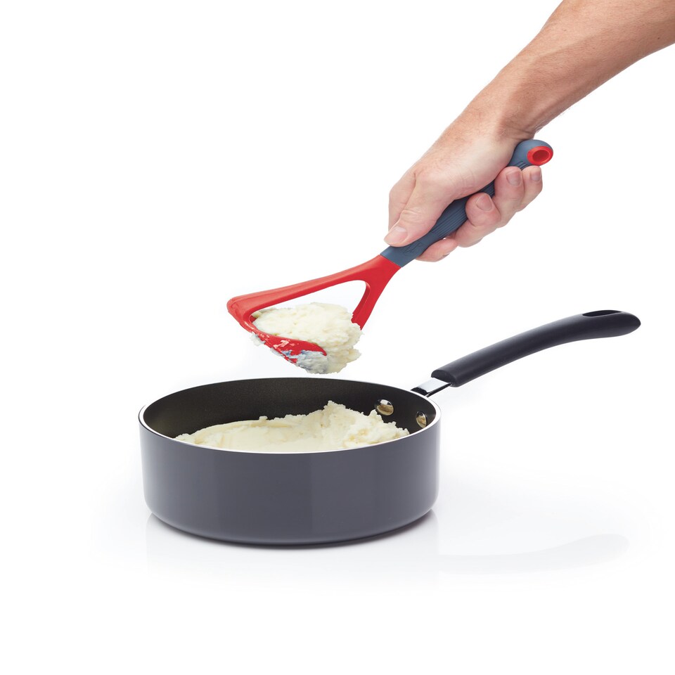image 1 of Colourworks Potato Masher RedSilicone Non-Stick