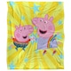 image 1 of Peppa Pig High Five Peppa And George Blanket - White - One Size