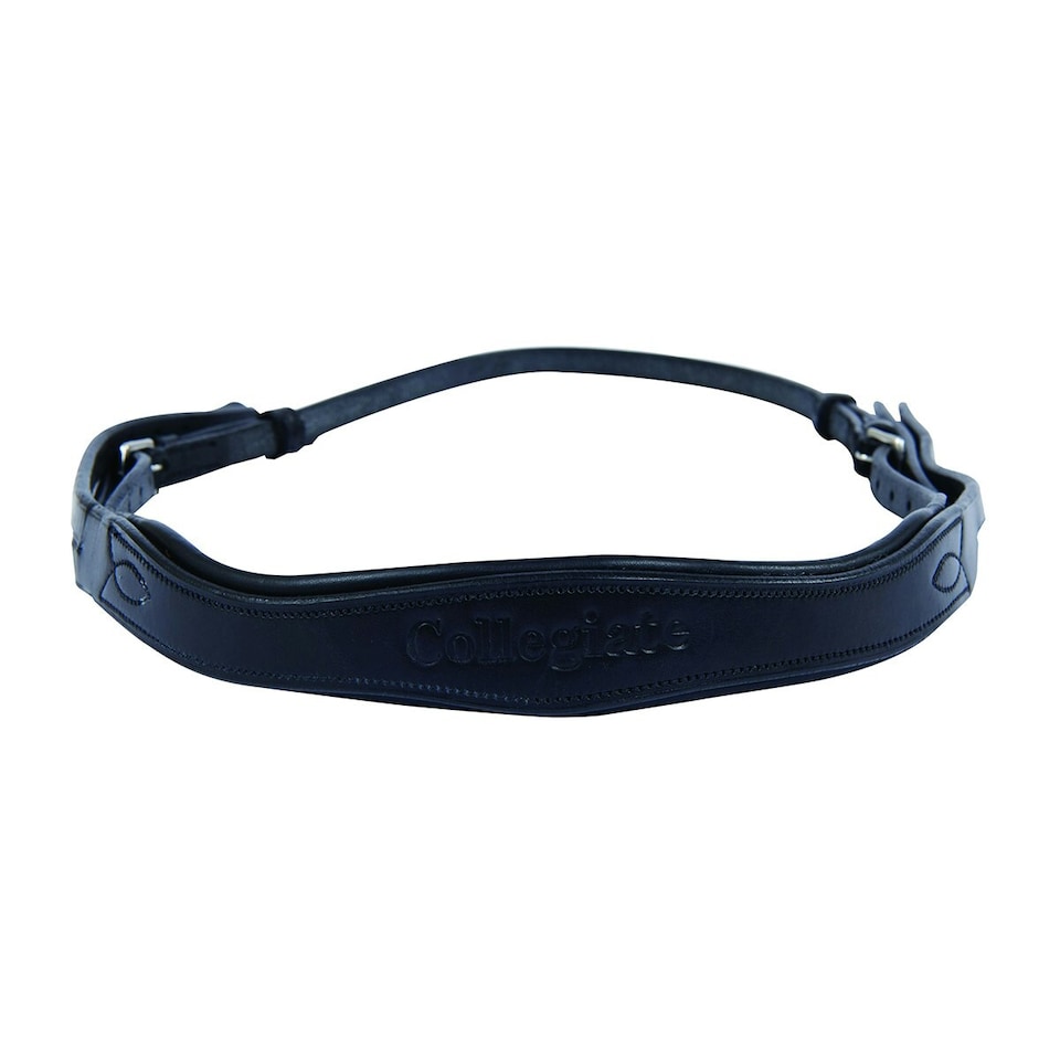 image 1 of Collegiate Leather Mono Crown Headpiece - Black - Cob