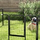 image 8 of Pawhut Pet Pen Guinea Dog Pig Puppy Playpen Play House Steel Hutch Metal Grey