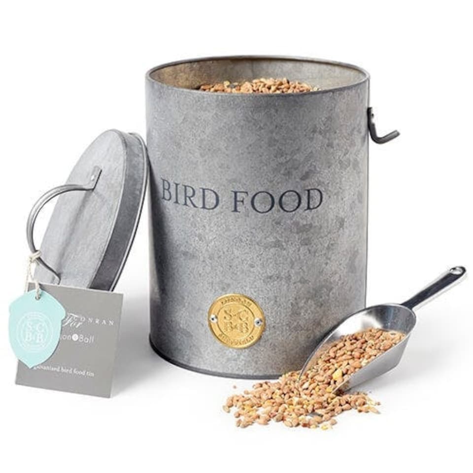 image 1 of Burgon & Ball Sophie Conran Galvanized Bird Food Tin