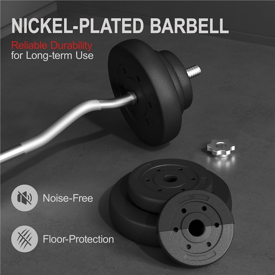 image 1 of Yaheetech 20 KG Barbell Weight Set