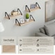 image 2 of Wall Shelves - set of 3, decorative metal brackets, high load-capacity, 3 widths included | Brown | industrial wood light, oak Sonoma | 40 x 12 x 12 cm | 1