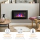 image 3 of HOMCOM 1000W/2000W Electric Wall Fireplace LED Flame Effect Timer Remote Heater