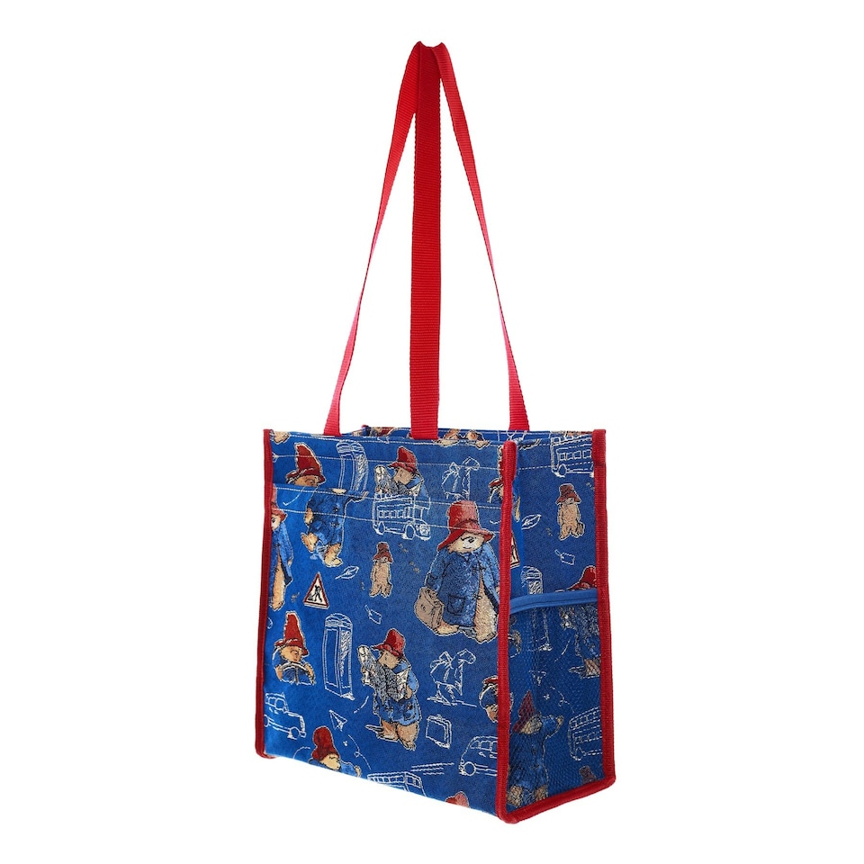 image 1 of Signare Tapestry Paddington Bear Shopper Bag | Blue