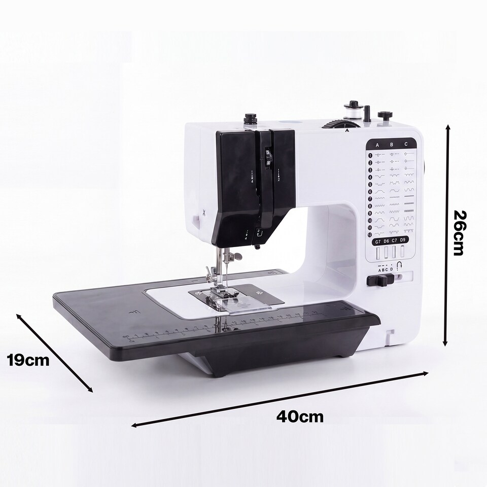 image 1 of Spector Mini Sewing Machine Portable Electric Household DIY Sewing Kit Pedal
