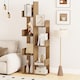 image 3 of COSTWAY 8 Tier Bookcase Multipurpose Bookshelf Freestanding Bookcase Natural