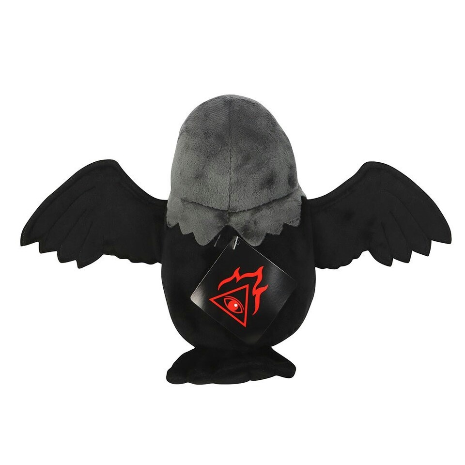 image 1 of Something Different Raven Plush Toy - Grey/Black/Red - One Size