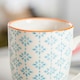 image 6 of Nicola Spring Nicola Spring Hand-Printed Mug - 330ml - Blue - Pack of 6