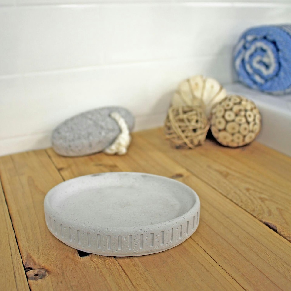 image 1 of Showerdrape Alexandria Concrete 4 Piece Bathroom Accessory Set