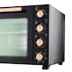 image 6 of Cooks Professional 48L Mini Portable Oven with 2 Ceramic Hobs - Electric Portable Countertop Cooker | Black | Black & Copper