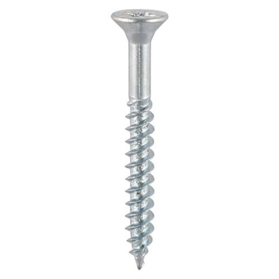 image 1 of Timco - Twin-Threaded Woodscrews - PZ - Double Countersunk - Zinc (Size 10 x 2 1/4 - 200 Pieces)