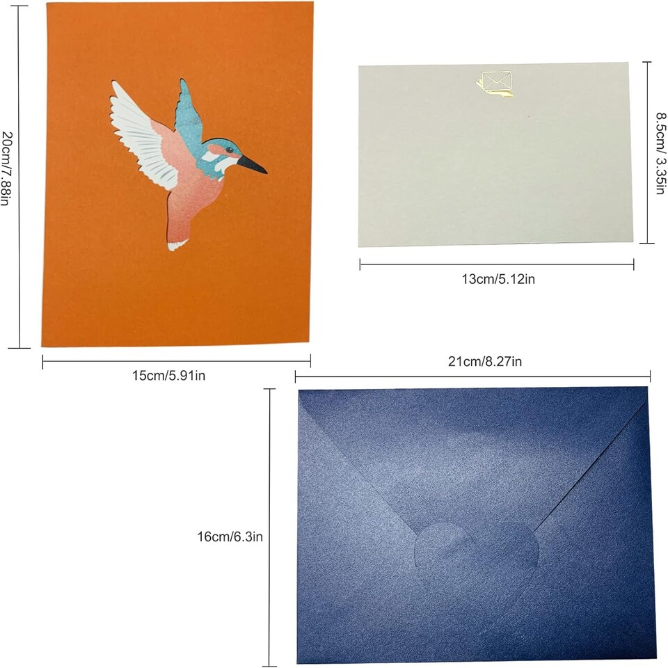 image 1 of Hummingbird Harmony Pop-Up Greeting Card